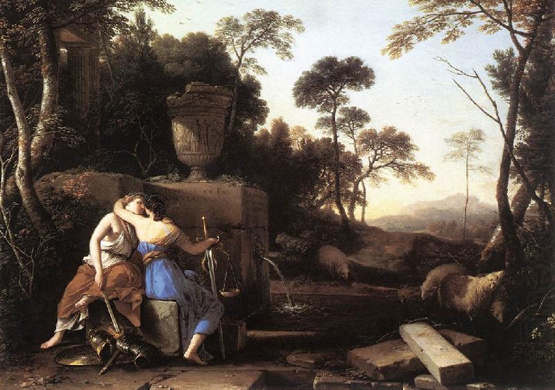 Landscape with Peace and Justice Embracing st, LA HIRE, Laurent de